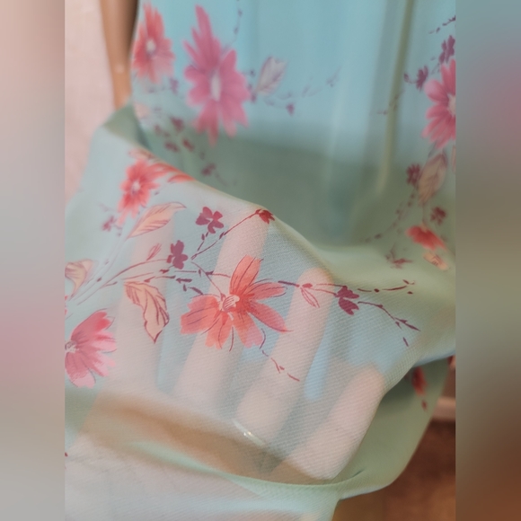 Vintage California Concepts Mini Baby Blue Chiffon Dress - Picture 3 of 12